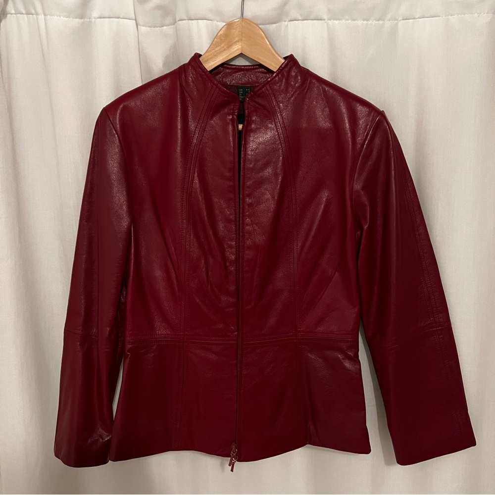 Danier Red Leather Jacket